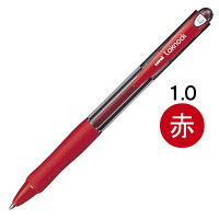 三菱鉛筆 VERY楽ノック ボールペン 油性 ノック式 ユニ 1.4mm 太字 赤 ...