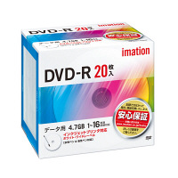 【アウトレット】イメーション　PC用DVD-R　5mmプラケース　16倍速　DVDR4.7PWB20P　1パック（20枚入）