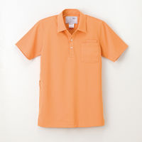 ナガイレーベン 男女兼用ニットシャツ 介護ユニフォーム オレンジ BL CX-2437（取寄品）