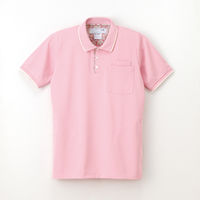 ナガイレーベン 男女兼用ニットシャツ 介護ユニフォーム ピンク L CX-2992（取寄品）