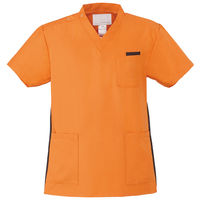 ナガイレーベン 男女兼用上衣 RT-5062 オレンジ S 1枚　スクラブ