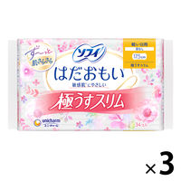 ナプキン 生理用品 軽い日用 羽なし ソフィ はだおもい 極うすスリム 1セット（34枚入×3個） ユニ・チャーム