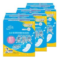 ナプキン　ふつう～多い日の昼用　羽なし　20.5cm　エリス　新・素肌感　1セット（180枚：30枚入×6パック）　大王製紙