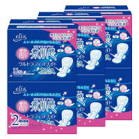 【ナプキン】【多い日の夜用】【羽つき】【29cm】エリス　新・素肌感　ウルトラフィットナイト　1セット（66枚：11枚入×6パック）　大王製紙