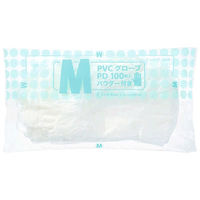 ファーストレイト　PVCグローブPD　パウダーイン　プラスチック　Mサイズ　FR-922　1パック（100枚入）（使い捨てグローブ）