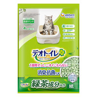 猫砂 デオトイレ 緑茶成分入り 消臭・抗菌サンド 4L 1袋　ユニ・チャーム（イチオシ）