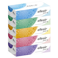 ティッシュペーパー ボックスティッシュ 180組 elleair（エリエール）  大王製紙