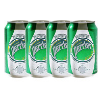 【並行輸入品】　ペリエ　330ml　缶　プレーン　1セット（4本）