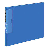 コクヨ　クリヤーブック（ウェーブカット・固定式）　B5ヨコ20ポケット　青　ブルー　ラ-T566B　1冊