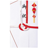 今村紙工　御祝　大阪折　紅白7本　短冊3枚付　1パック（5枚入）
