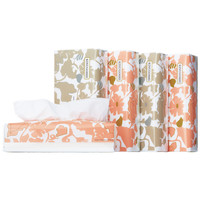 【数量限定】　ティッシュペーパー　高品質　120組（5個入）　オリジナルソフトパックティッシュ絹ごし　アスクル