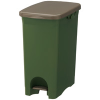 【アウトレット】リス ペダルペール ダークカラー 45L ゴミ箱 グリーン 1個
