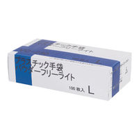 伊藤忠リーテイルリンク　プラスチック手袋 パウダーフリーライト　Lサイズ　VC-230　1箱（100枚入） （使い捨てグローブ・プラスチックグローブ）