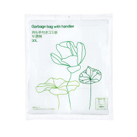 【アウトレット】持ち手付ゴミ袋　半透明　30L　1パック（30枚入）　アスクル オリジナル