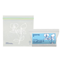 フリーザーバッグ　フローラルデザイン　M（マチ無し）　1パック（40枚入）　アスクル