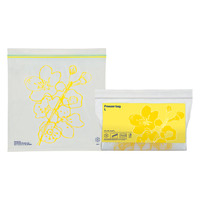 【アウトレット】フリーザーバッグ　フローラルデザイン　L（マチ無し）　1パック（30枚入）　アスクル