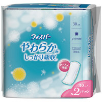 【アウトレット】ナプキン ふつうの日用 羽なし 21cm ウィスパー やわらか＆しっかり吸収 1セット（30枚×2個） P＆G