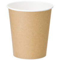 【アウトレット】紙コップ未晒し　無地タイプ　7オンス(205ml)　1箱（2400個：40個入×60袋）