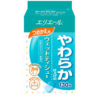 ウェットティッシュ　詰替　130枚入　やわらか仕上げのウェットティッシュ　大王製紙