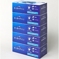 ティッシュペーパー　180組（5箱入）　水に流せるティシュ　オーデュスティシュ　日清紡ペーパープロダクツ　0084