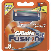 【在庫一掃セール】ジレット　フュージョン5＋1　マニュアル　専用替刃　8個入　髭剃り　替刃　P&G