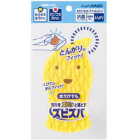 キッチンスポンジ ズビズバ 水だけでもOK 抗菌 食器用スポンジ とんがり 1個 旭化成ホームプロダクツ