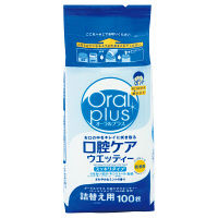 WAKODO　オーラルプラス　口腔ケアウエッティー　詰替用　1パック（100枚入）