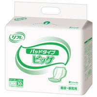 【大人用おむつ/尿取りパッド/約5回分】リフレパッドタイプビッグ30枚入　尿とりパッド夜用　パット介護　1パック（30枚入） リブドゥ