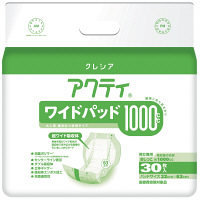 アクティ　尿とりパッド ワイドパッド1000 テープタイプ用 大人用紙おむつ 1パック（30枚入）　日本製紙クレシア