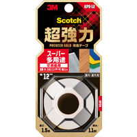 平滑面用 スーパー多用途 超強力両面テープ プレミアゴールド KPS-12 幅12mm×長さ1.5m スコッチ 3Mジャパン 1巻