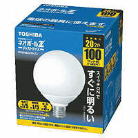 東芝ライテック　電球形蛍光ランプ/E26口金　G25W形（電球100Wタイプ）　昼光色　EFG25ED20ZJ