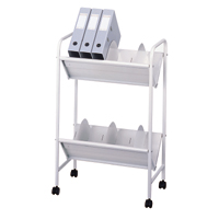 トヨダプロダクツ　ブックラックワゴン2段