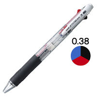 ジェットストリーム 3色ボールペン 0.38mm 油性 透明軸 SXE3-400-38 三菱鉛筆uni ユニ