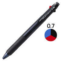 三菱鉛筆(uni)　ジェットストリーム　3色ボールペン　0.7mm　SXE3-400-07　透明ブラック軸　1本