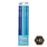三菱鉛筆(uni) ユニパレット 鉛筆 HB 6角・パステルブルー軸 K5050HB 1ダース（12本入）