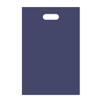 スーパーバッグ　LDPE丸抜きポリ袋　ネイビー　M　ソフトタイプ　25002980　1セット（250枚）