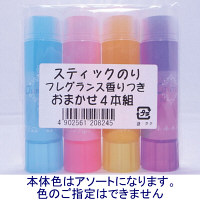 【アウトレット】フエキ糊　スティックのり　フレグランス香りつき1セット(12個：4個入×3パック）