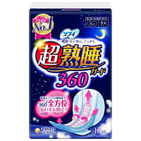 ナプキン 特に多い日の夜用 羽つき 36cm ソフィ 超熟睡ガード360 1個（12枚） ユニ・チャーム