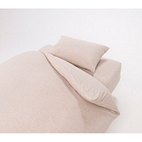 新疆綿天竺敷ふとんシーツ・ゴム付き・S/杢ベージュ　１００×２１０ｃｍ用　8199471　無印良品