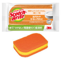 スリーエム（3M）スコッチブライト 抗菌ウレタンスポンジたわし（リーフ型/3層）食器 キッチン オレンジ SS-72KE（1個入）