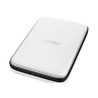 シリコンパワー　薄型軽量ポータブルHDD　ホワイト　SP500GBPHDD20S3W