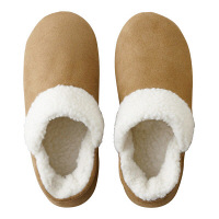 テンダイ ムートン調ルームシューズ 大きめM ブラウン 13D079