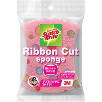スコッチブライト リボンカットスポンジ （ピンク） 1個 キッチンスポンジたわし スリーエム （3M） RC-01P