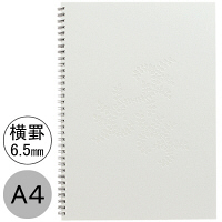 【アウトレット】アスクル　アレキサンダーデザインリングノート　A4　ホワイト　横罫グリーン6.5mm