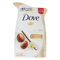 【アウトレット】ダヴ（Dove）　ボディウォッシュ（ボディソープ）　リッチケア　シアバター＆バニラ　詰め替え　360g　ユニリーバ