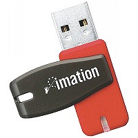 イメーション　USBメモリフラッシュドライブナノ　レッド　2GB　UFDN2G