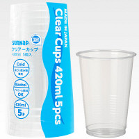 【ワゴンセール】サンナップ クリアーカップ 420ml TR-4205Z 5個入