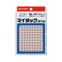 ニチバン マイタック（R）ラベル カラー丸シール 橙 5mm ML-14113 1パック（1950片入）（直送品）