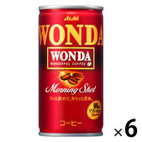 【缶コーヒー】アサヒ飲料 WONDA（ワンダ） モーニングショット 185g 1セット（6缶）