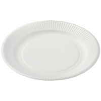 ペーパーウェア 紙皿 ペーパープレート　白　18cm　1セット（300枚：50枚入×6袋）